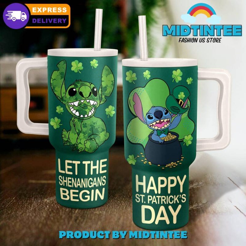 Stitch Happy St Patrick S Day Oz Stanley Tumbler Midtintee