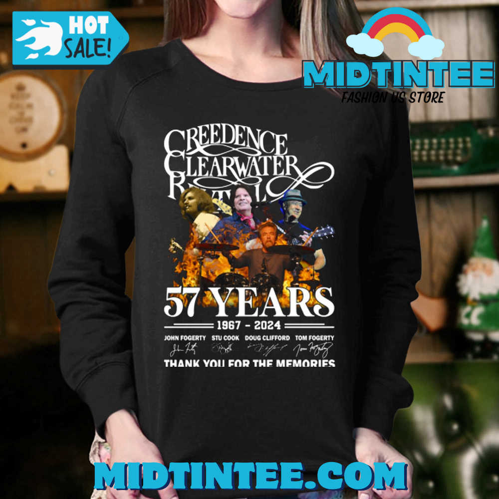 Creedence Clearwater Revival 57 Years 1967 – 2024 Thank You For The Memories T-Shirt