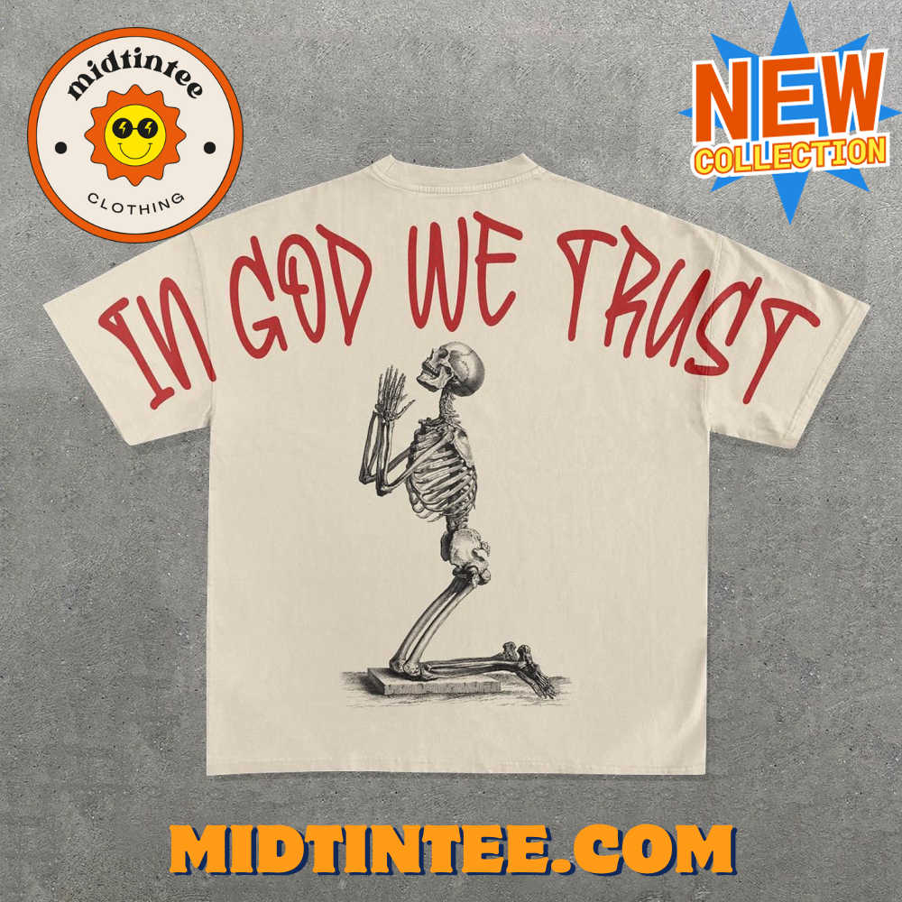 In God We Trust Print Short Sleeve T-Shirt
