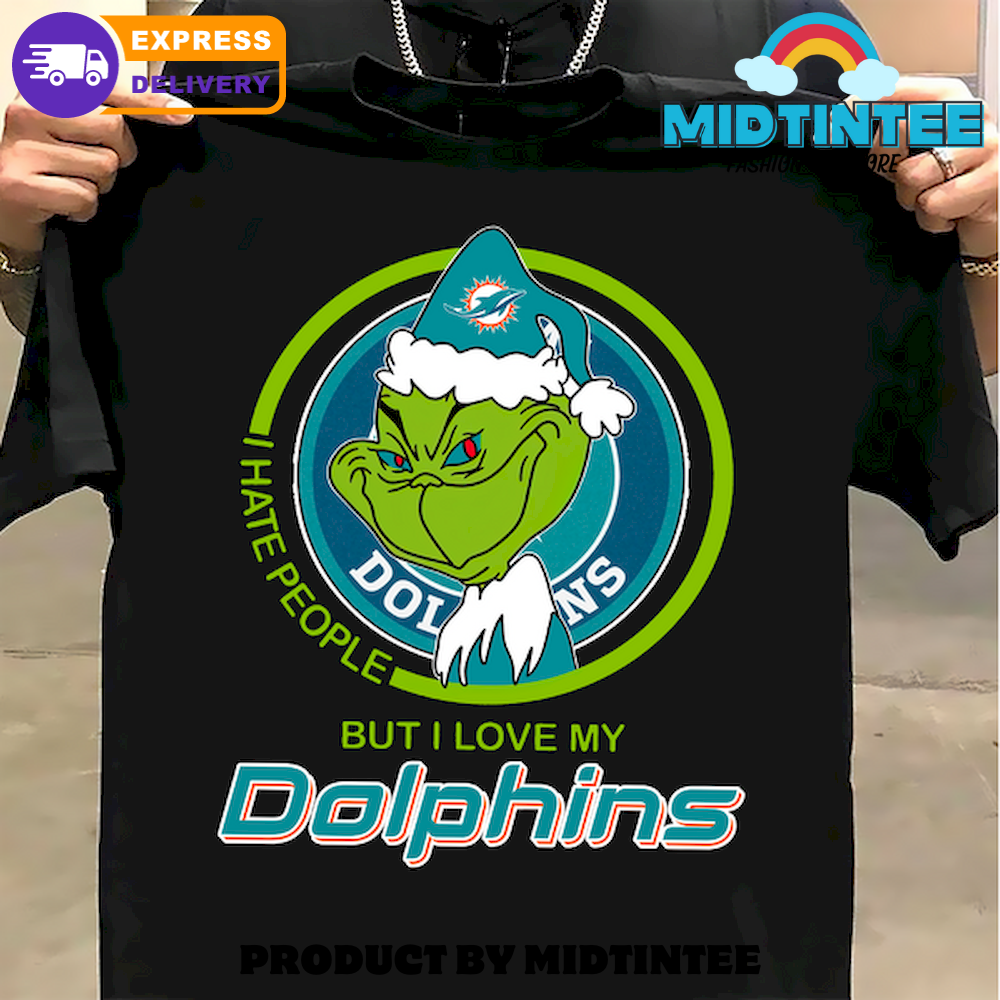NFL Miami Dolphins Grinch I Hate People Shirt