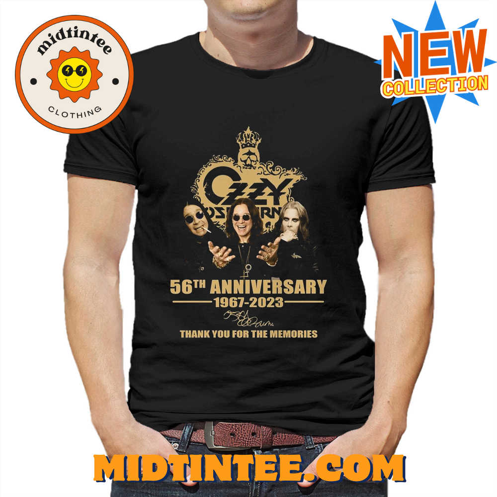 Ozzy Osbourne 56th Anniversary 1967 – 2023 Signature Thank You For The Memories T-shirt