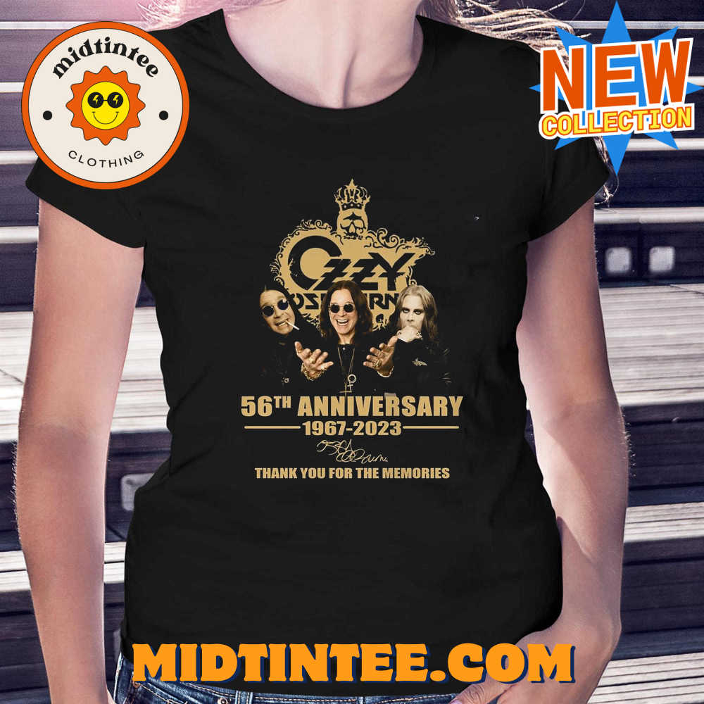Ozzy Osbourne 56th Anniversary 1967 – 2023 Signature Thank You For The Memories T-shirt