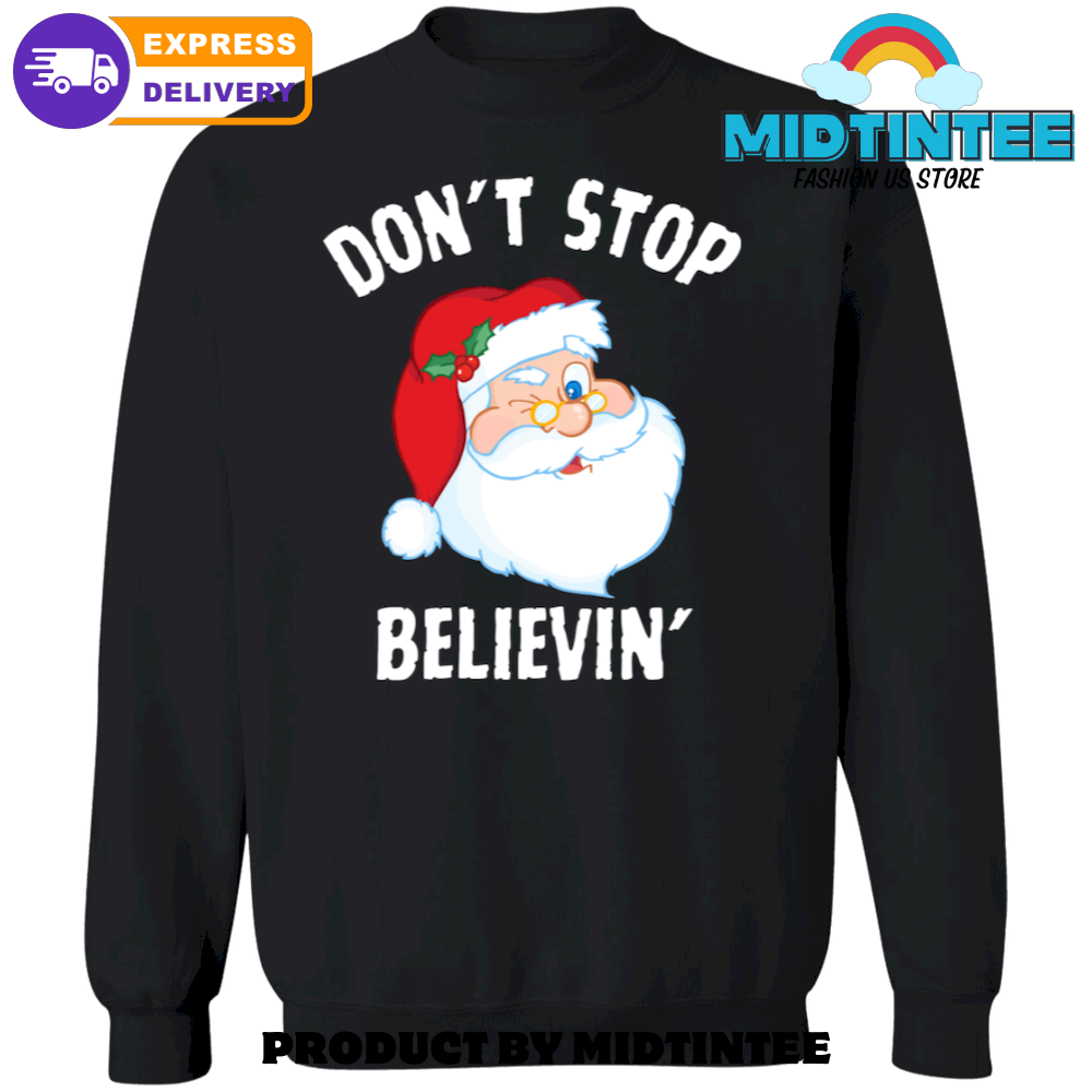 Santa Claus Dont Stop Ugly Christmas Sweater1