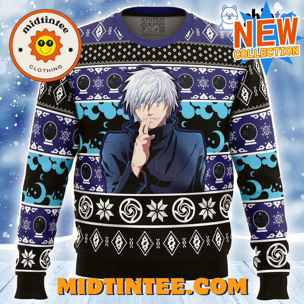 Satoru Gojo Domain Expansion Jujutsu Kaisen Ugly Christmas Sweater