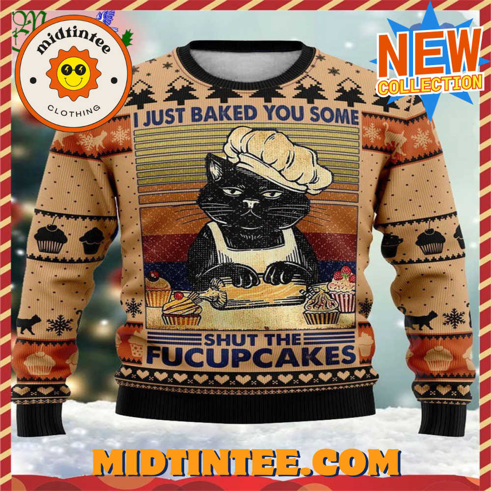 Shut The Fucupcakes Christmas Casual Christmas Sweater
