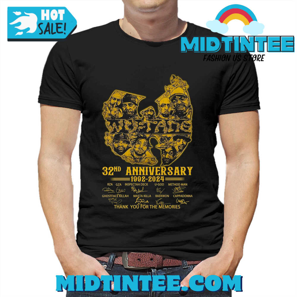 Wu Tang Clan 32nd Anniversary 1992 – 2024 Thank You For The Memories T Shirt