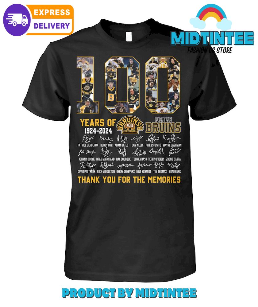 Boston Bruins 100 Years Memories T Shirt1