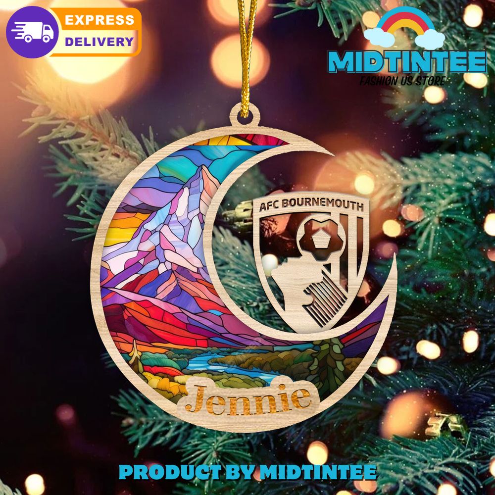 Bournemouth EPL Personalized Suncatcher Ornaments