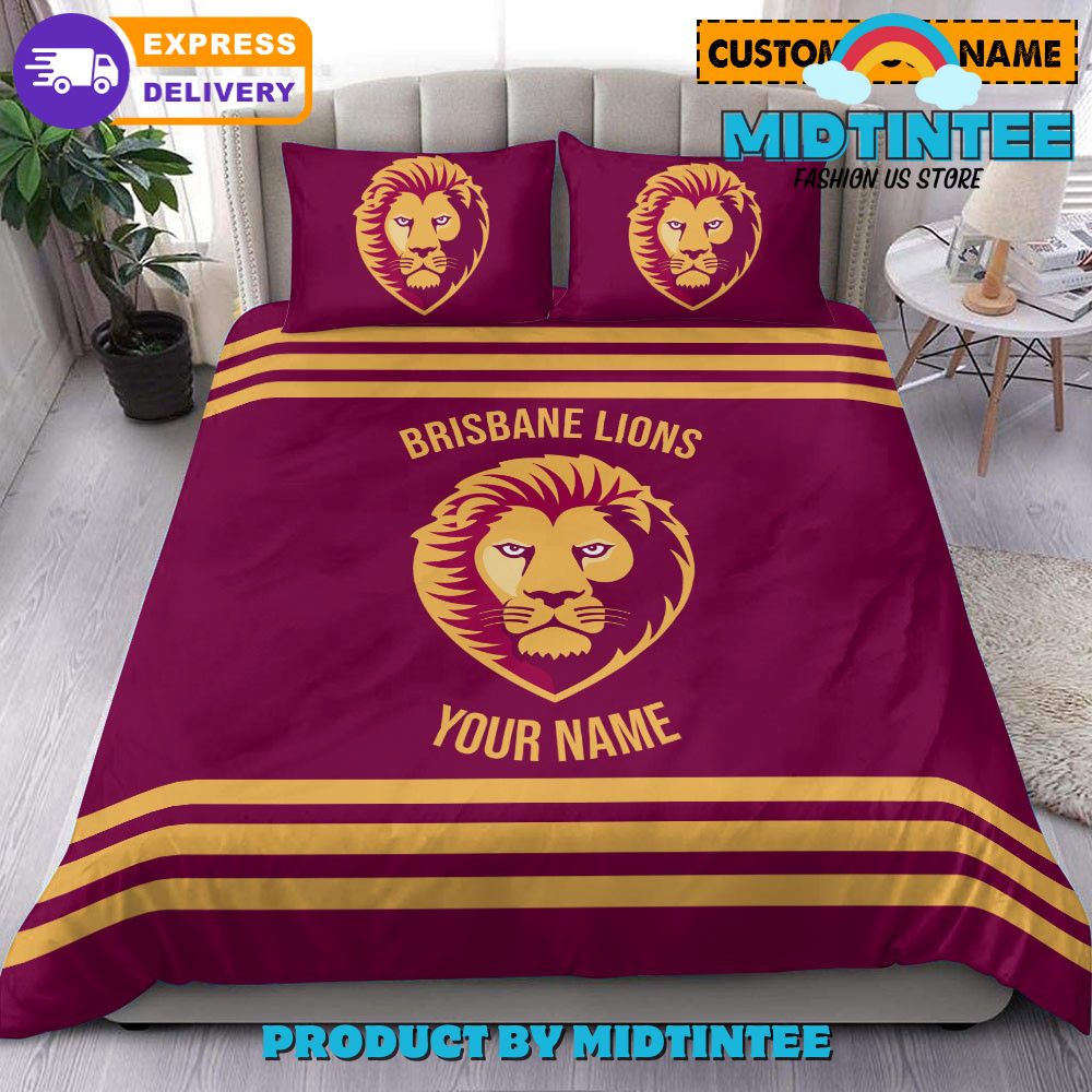 Brisbane Lions AFL Personalized Bedding Set