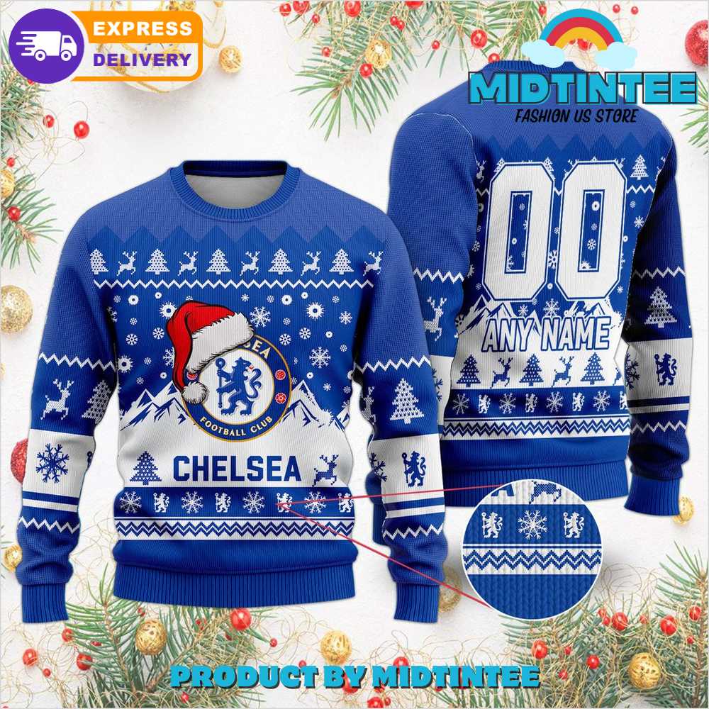 Chelsea fc shop ugly christmas sweater