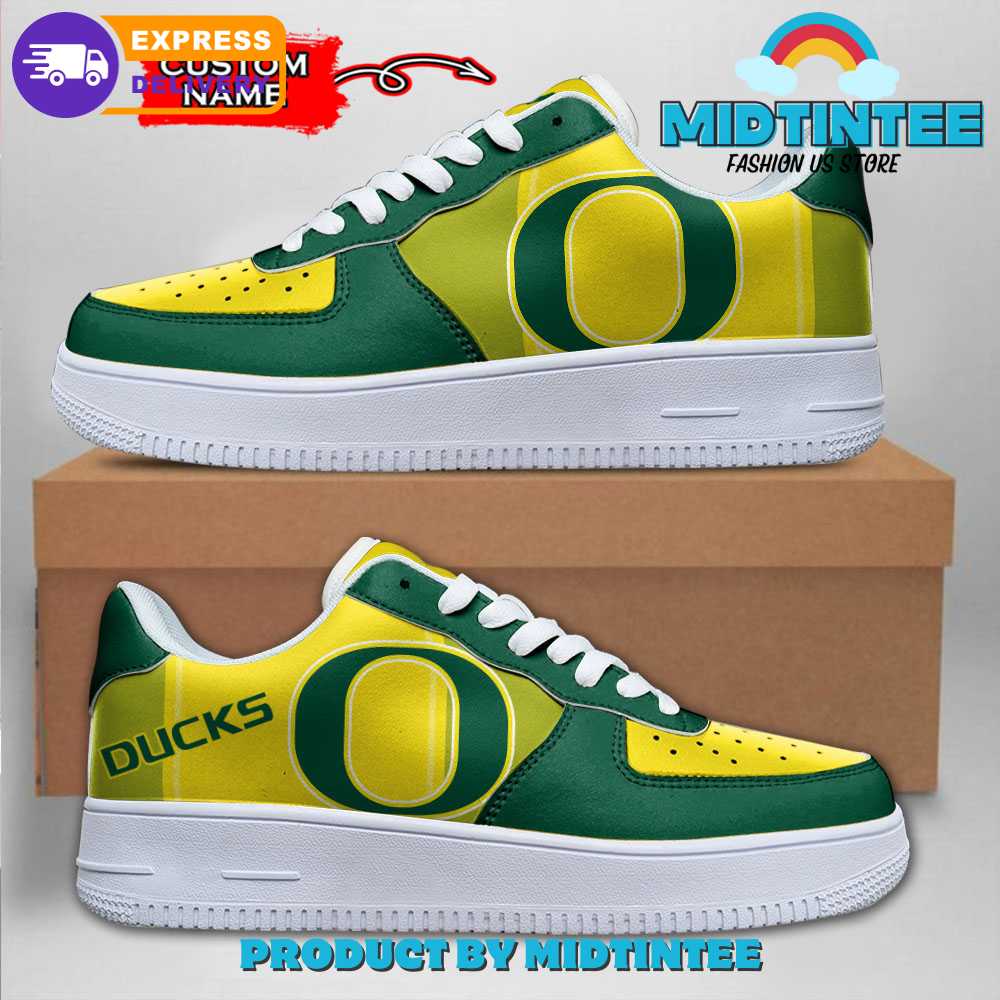 NCAA Oregon Ducks Personalized Air Force 1 Sneaker