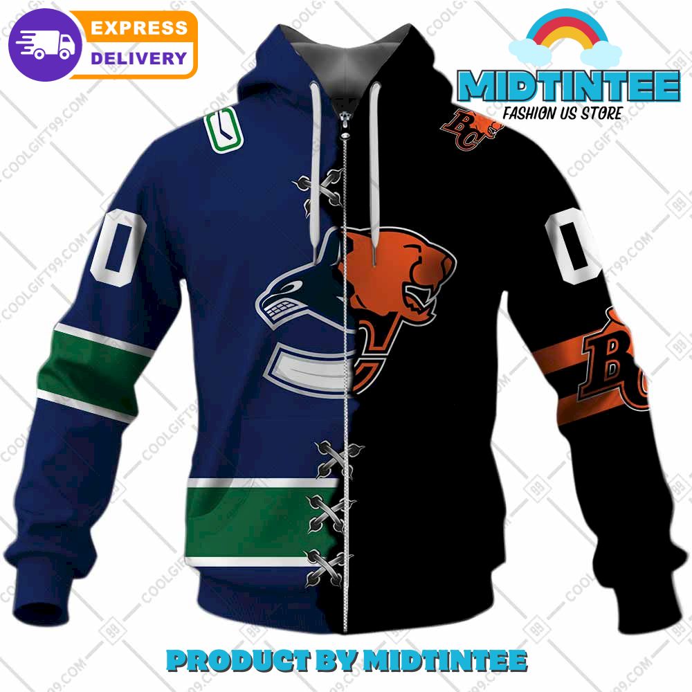 NHL Vancouver Canucks Mix CFL Bc Lions Hoodie