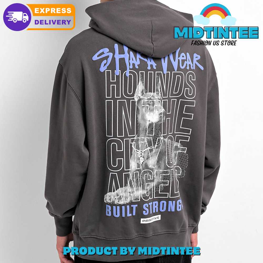 Primitive X Shaka Wear Streets Grey Heavyweight Hoodie