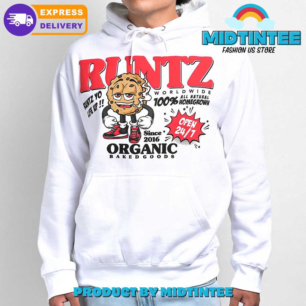 Runtz Baked Organic White Hoodie