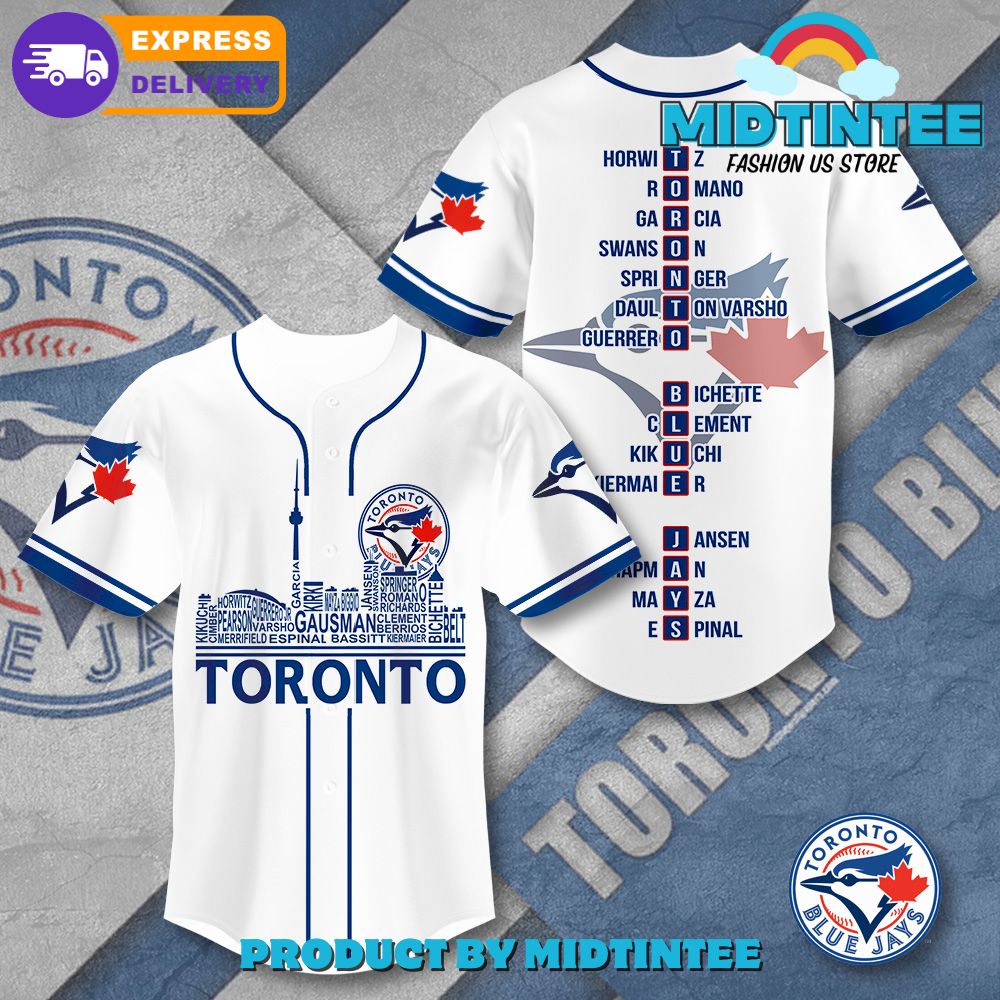 Toronto Blue Jays MLB Team White Baseball Jersey1