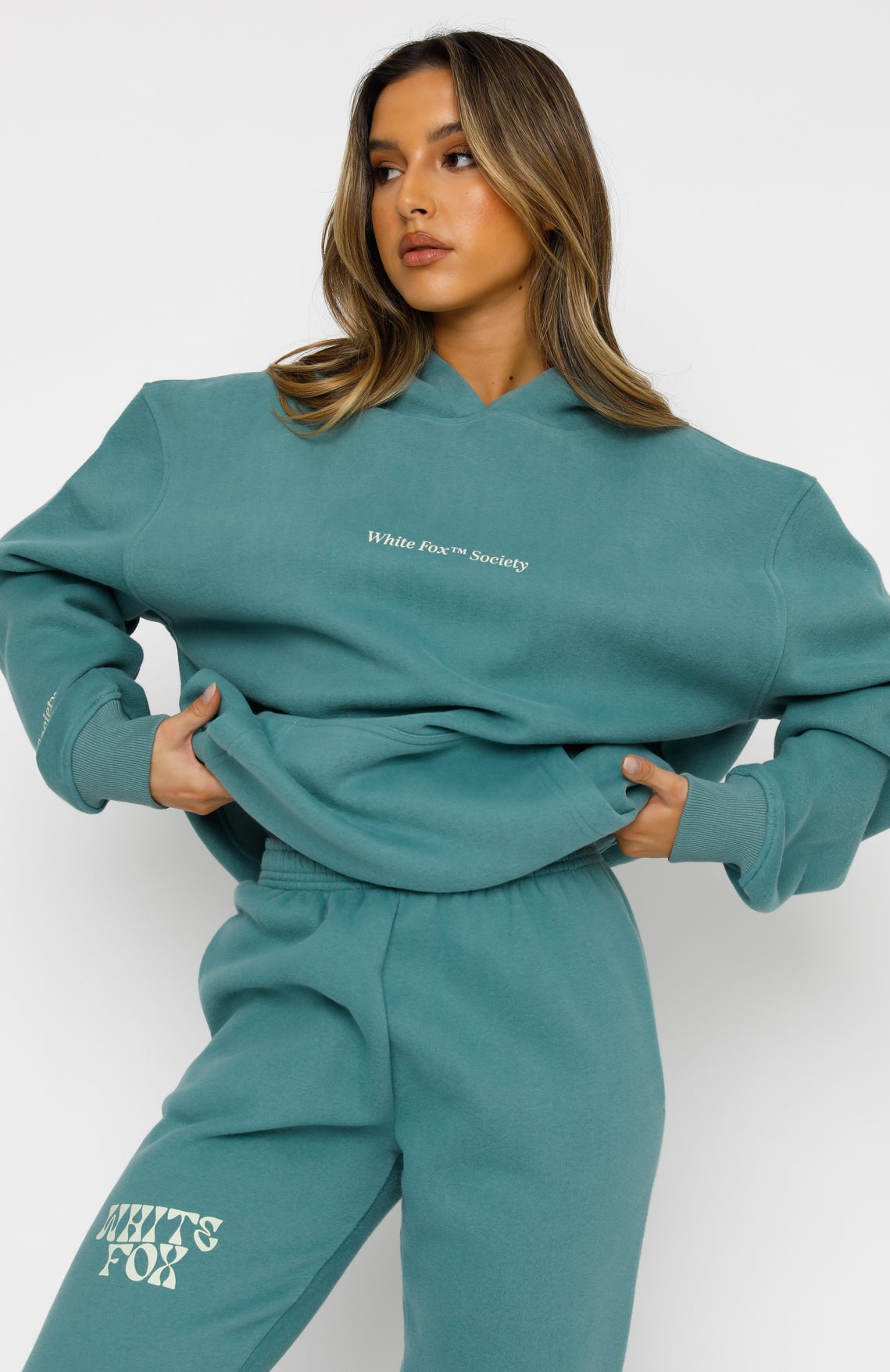 White Fox Heartbreak Hotel Hoodie Teal1