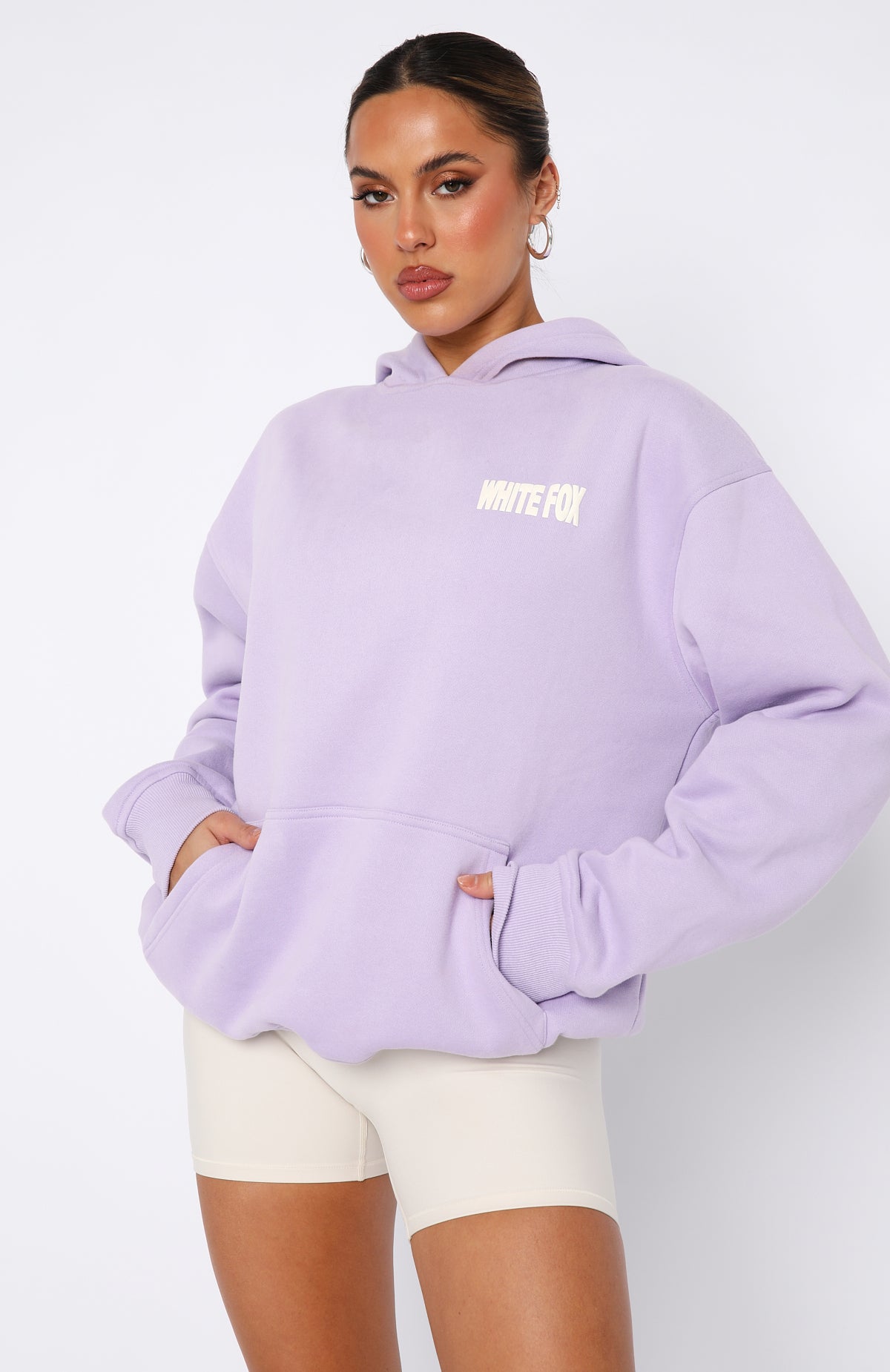 White Fox Major Moves Oversized Hoodie Lilac1