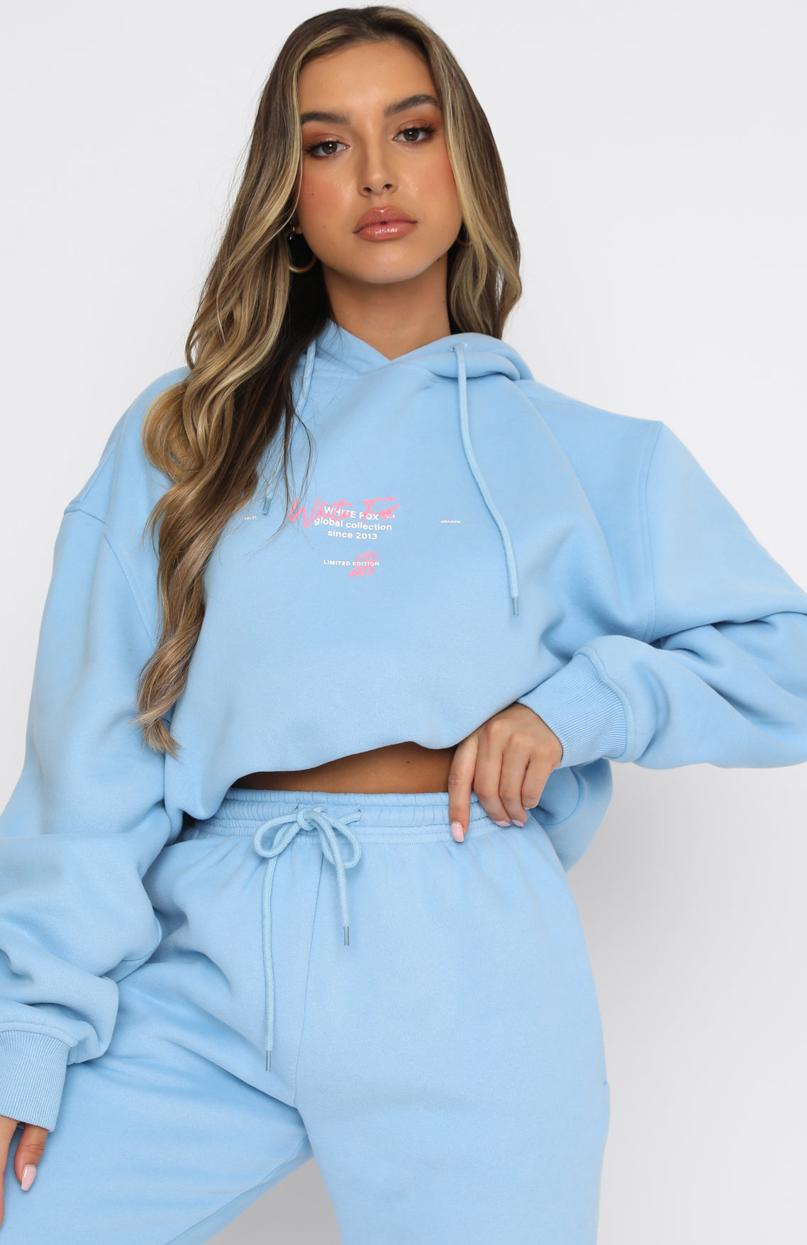 White Fox The New Way Hoodie Baby Blue1