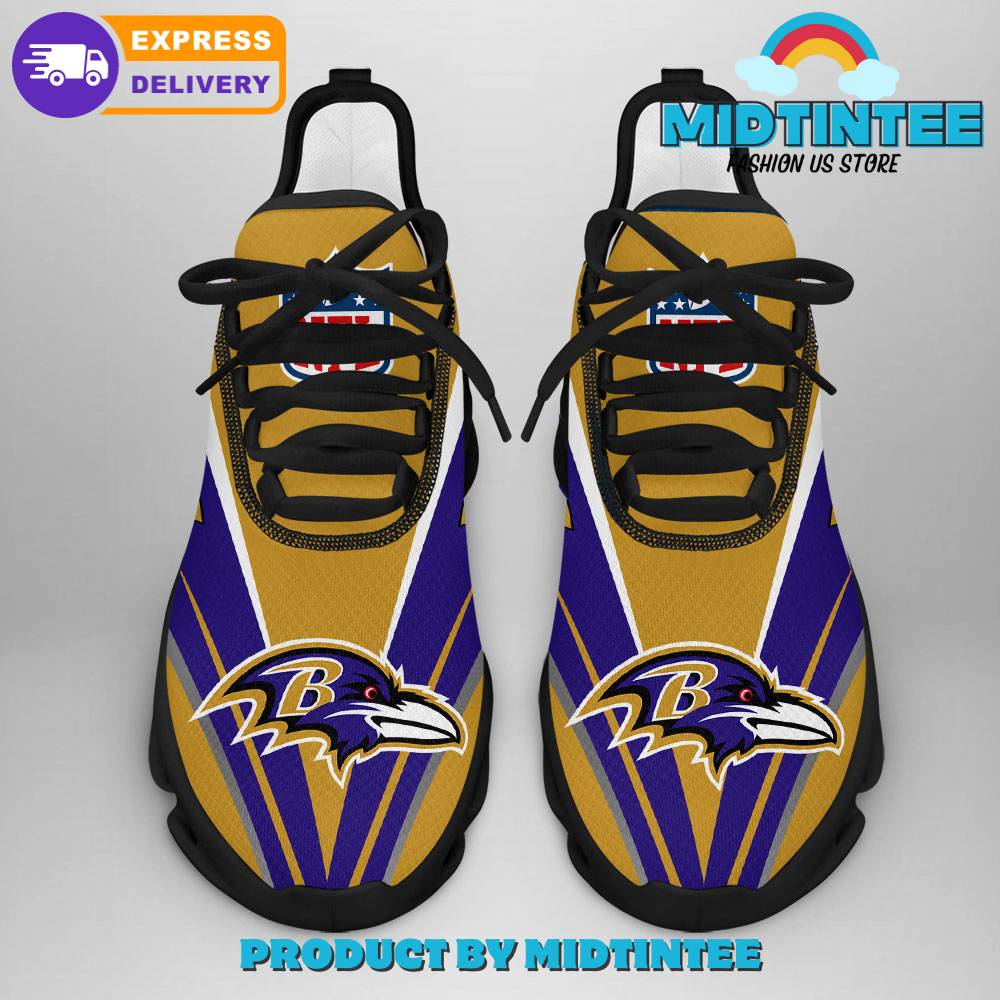 Baltimore Raven NFL Purple Custom Name Max Soul Shoes