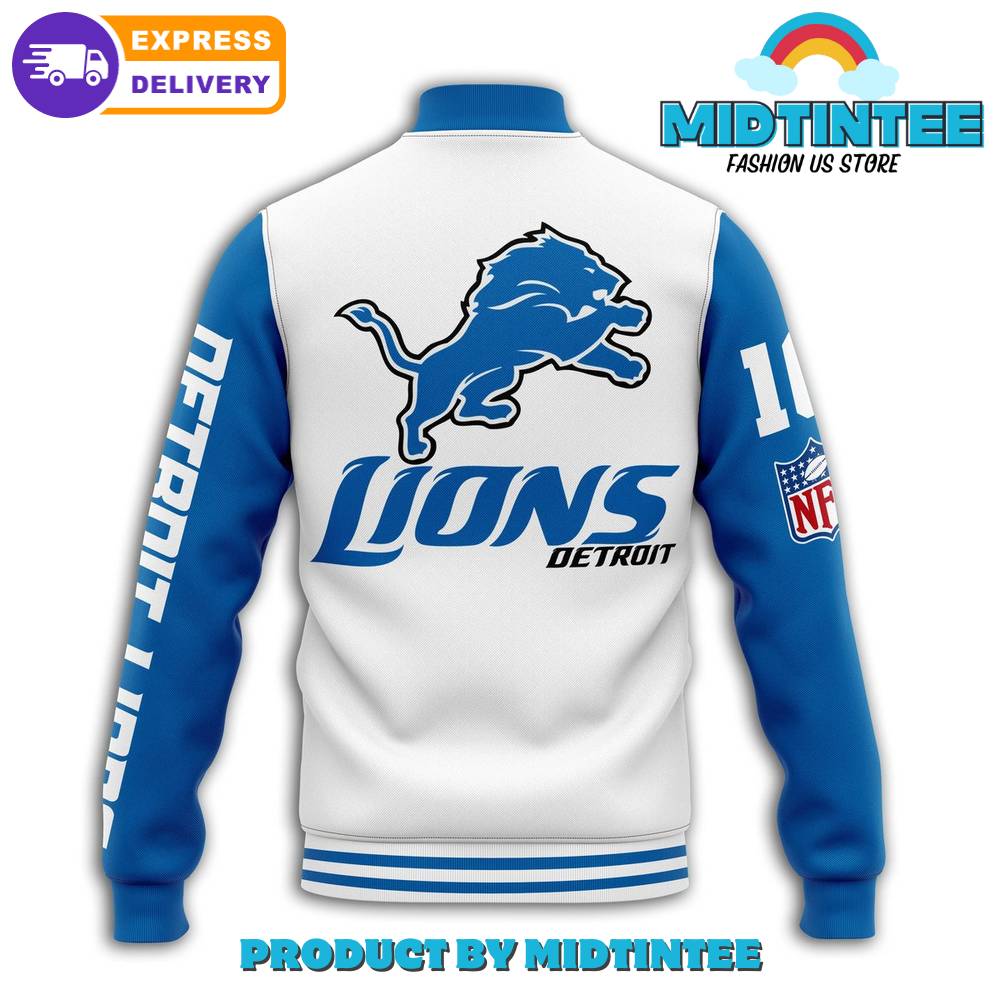 Detroit Lions NFC North Division Champions White Baseball Jacket