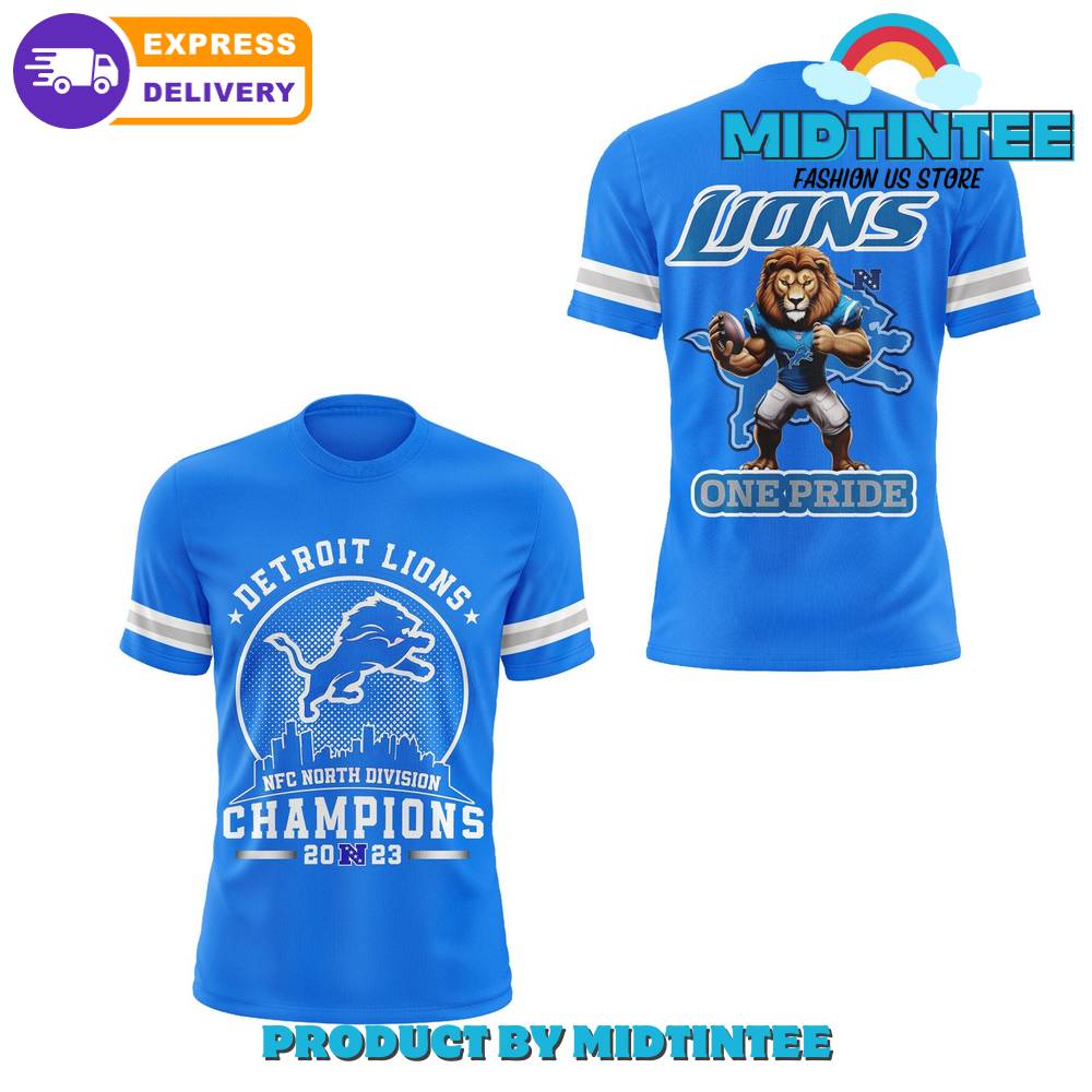 Detroit Lions One Pride Champions Blue T-Shirt