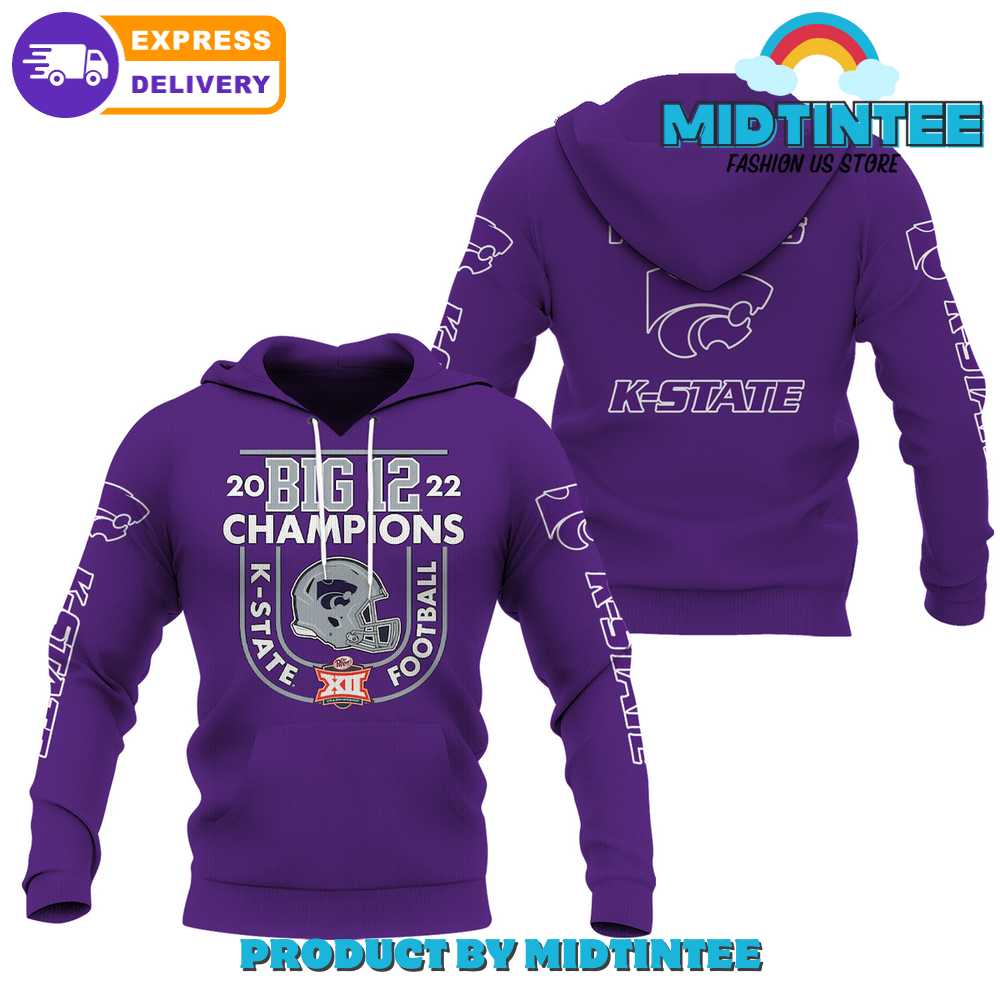 Kansas State Football Big 12 Champions Purple Hoodie
