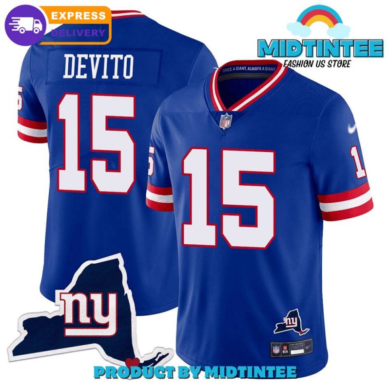 Mike DeVito Blue NFL Jersey - Midtintee