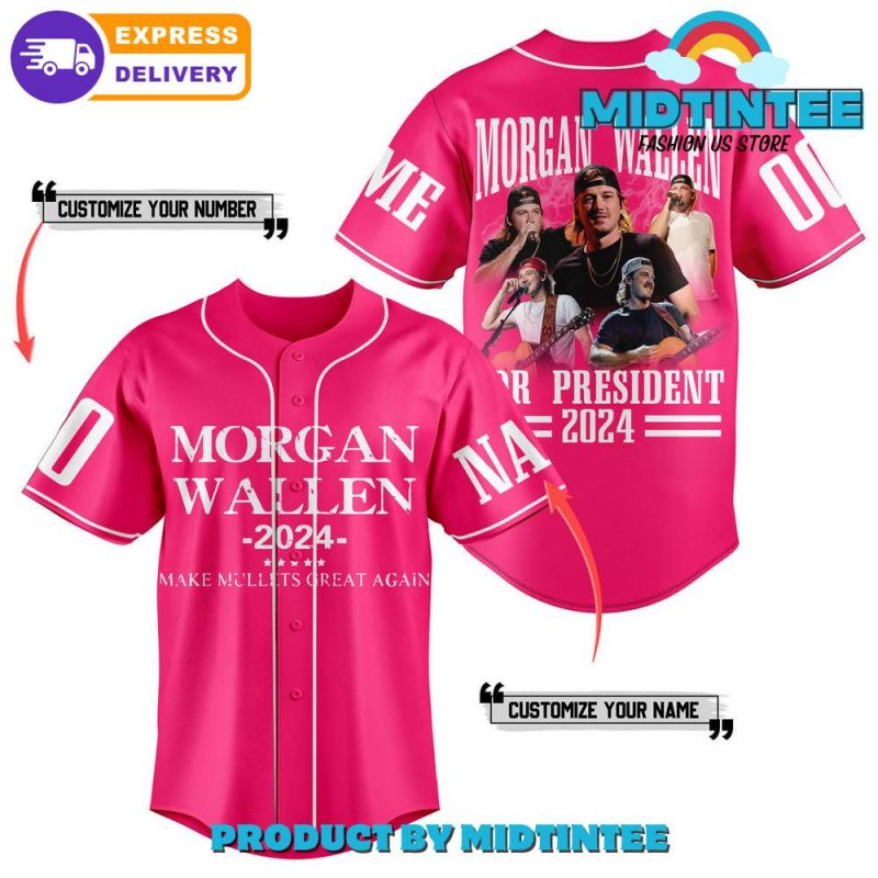Wallen 2024 Custom Name Pink Baseball Jersey Midtintee