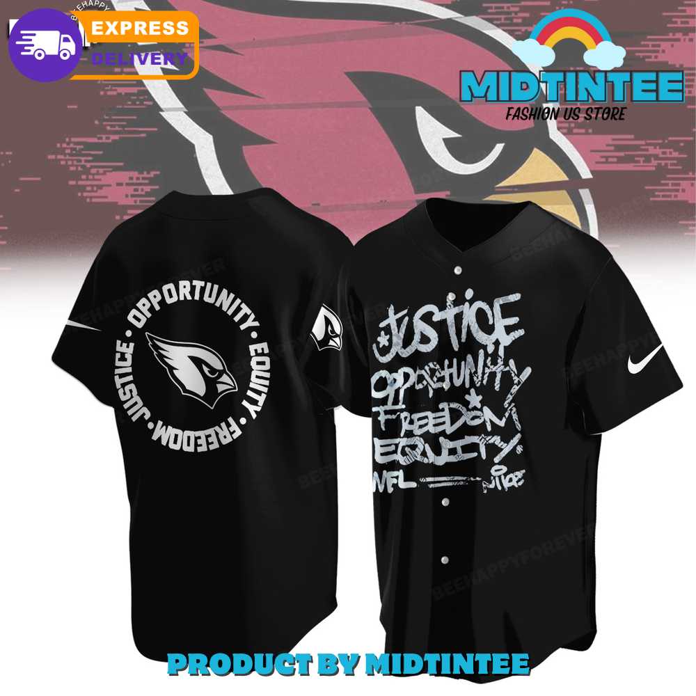 NFL Arizona Cardinals Justice Opportunity Equity Freedom Baseball Jersey