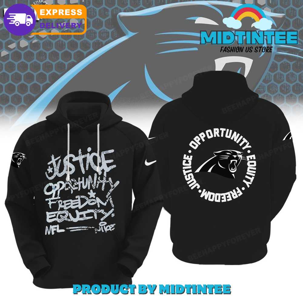 NFL Carolina Panthers Justice Opportunity Equity Freedom Hoodie