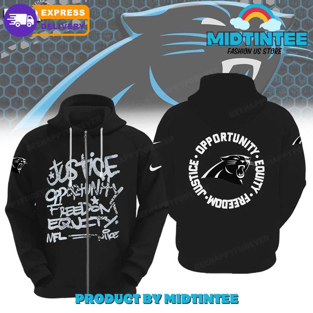 NFL Carolina Panthers Justice Opportunity Equity Freedom Hoodie