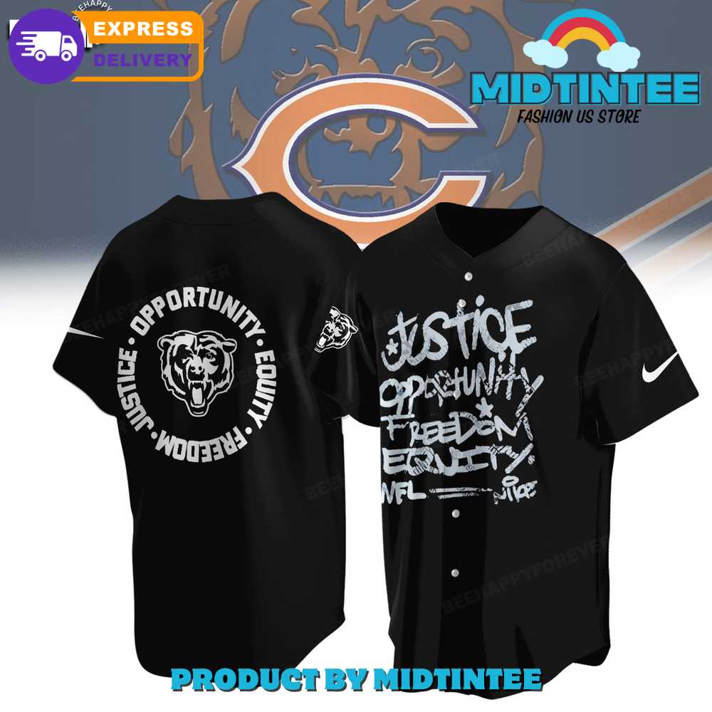 NFL Chicago Bears Justice Opportunity Equity Freedom Baseball Jersey