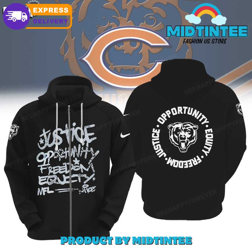 NFL Chicago Bears Justice Opportunity Equity Freedom Hoodie