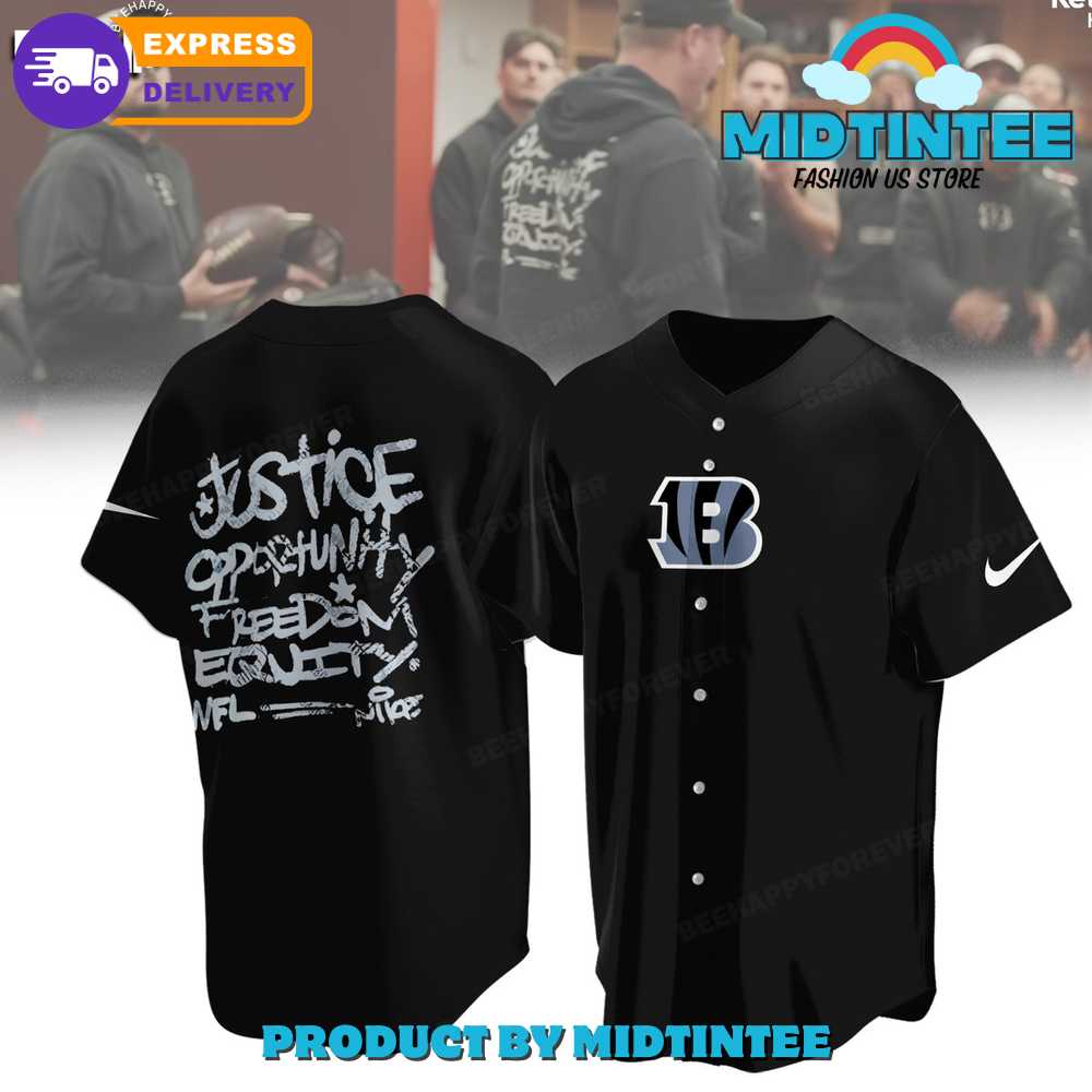 NFL Cincinnati Bengals Justice Opportunity Equity Freedom Baseball Jersey