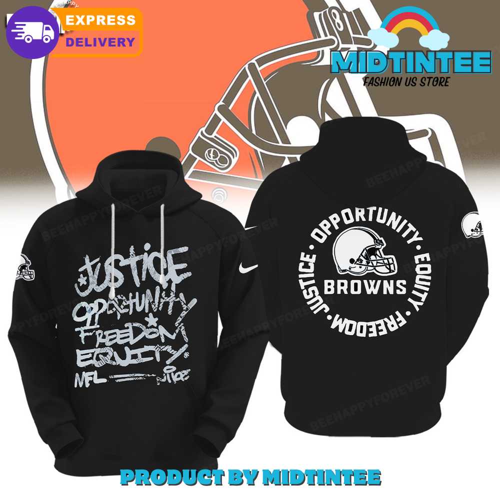 NFL Cleveland Browns Justice Opportunity Equity Freedom Hoodie