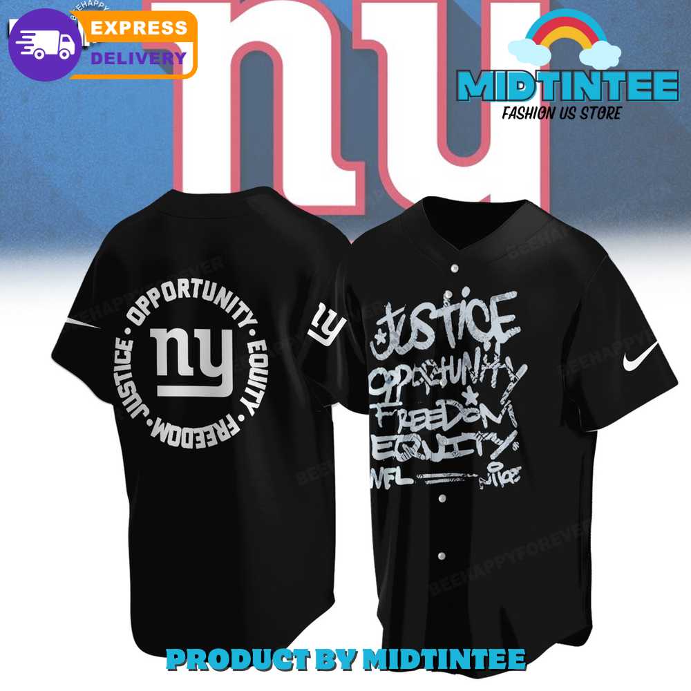 NFL New York Giants Justice Opportunity Equity Freedom Baseball Jersey