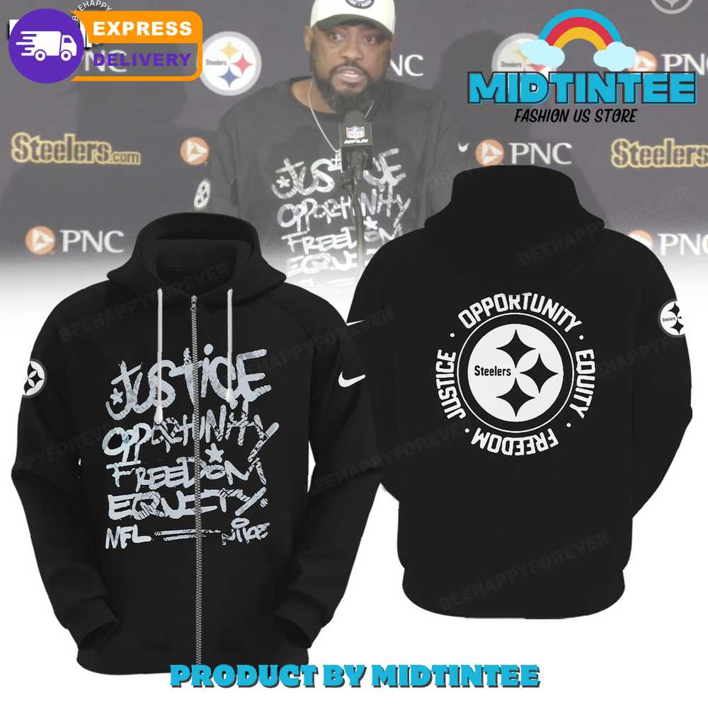 NFL Pittsburgh Steelers Justice Opportunity Equity Freedom Hoodie