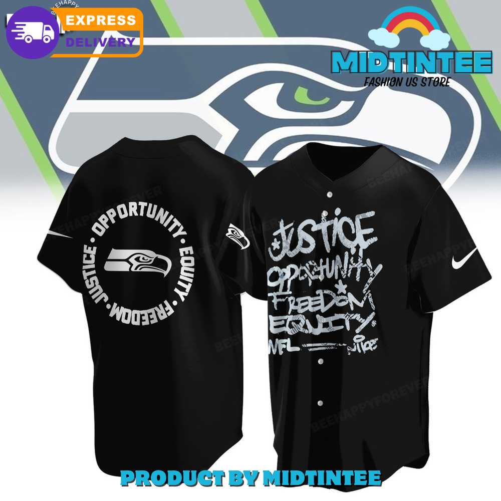 NFL Seattle Seahawks Justice Opportunity Equity Freedom Baseball Jersey