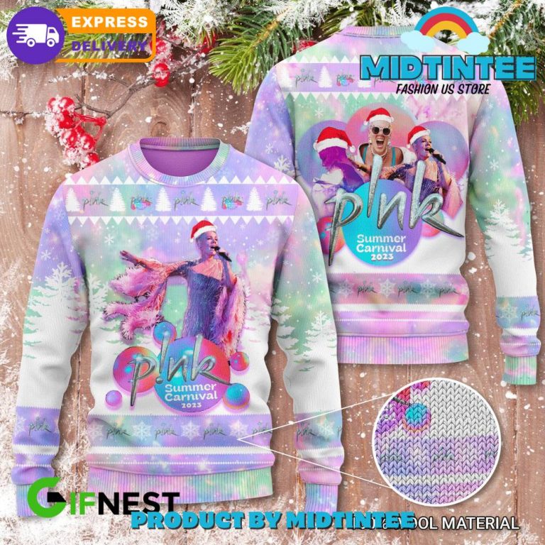 Pink Summer Carnival Tour 2024 Colorful Sweater - Midtintee