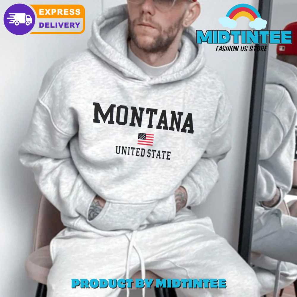 Retro American Montana Hoodie - Midtintee