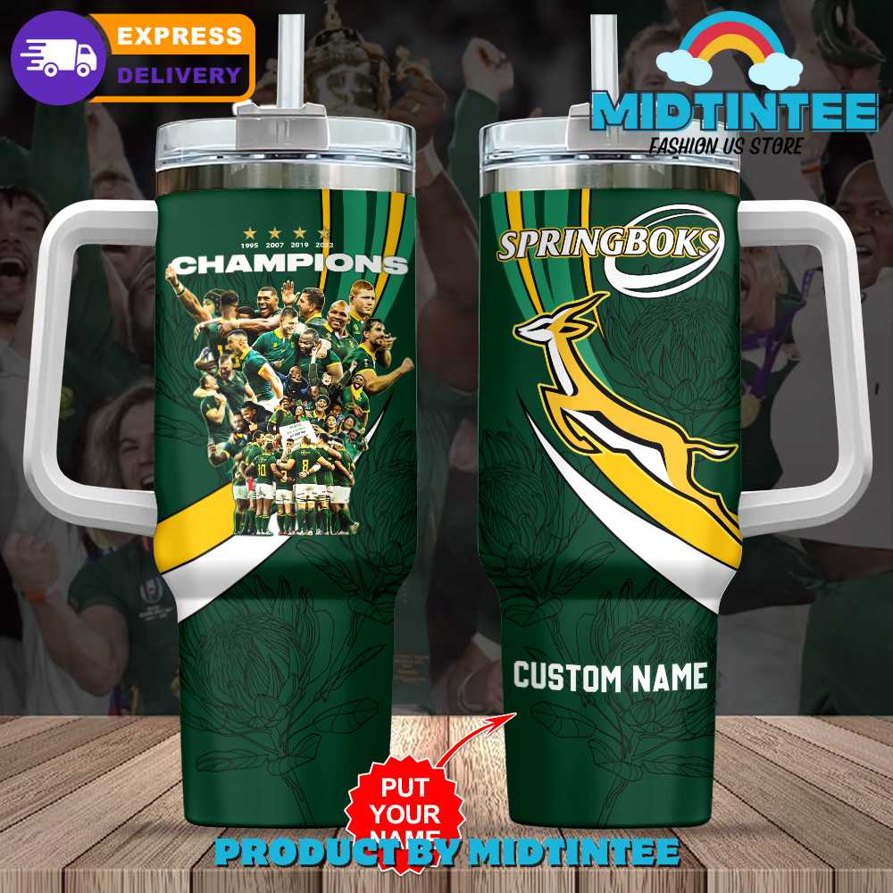 South Africa X Rugby World Cup Custom Name Stanley Tumbler