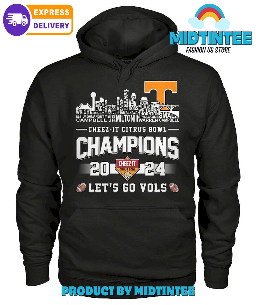 Tennessee Volunteers Cheez It Citrcus Bowl Champions Black Hoodie1