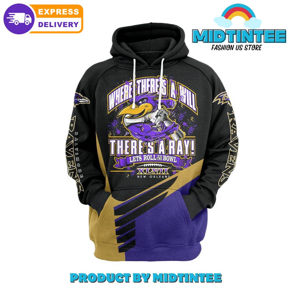Baltimore Ravens Let’s Roll To The Bowl Hoodie, Cap