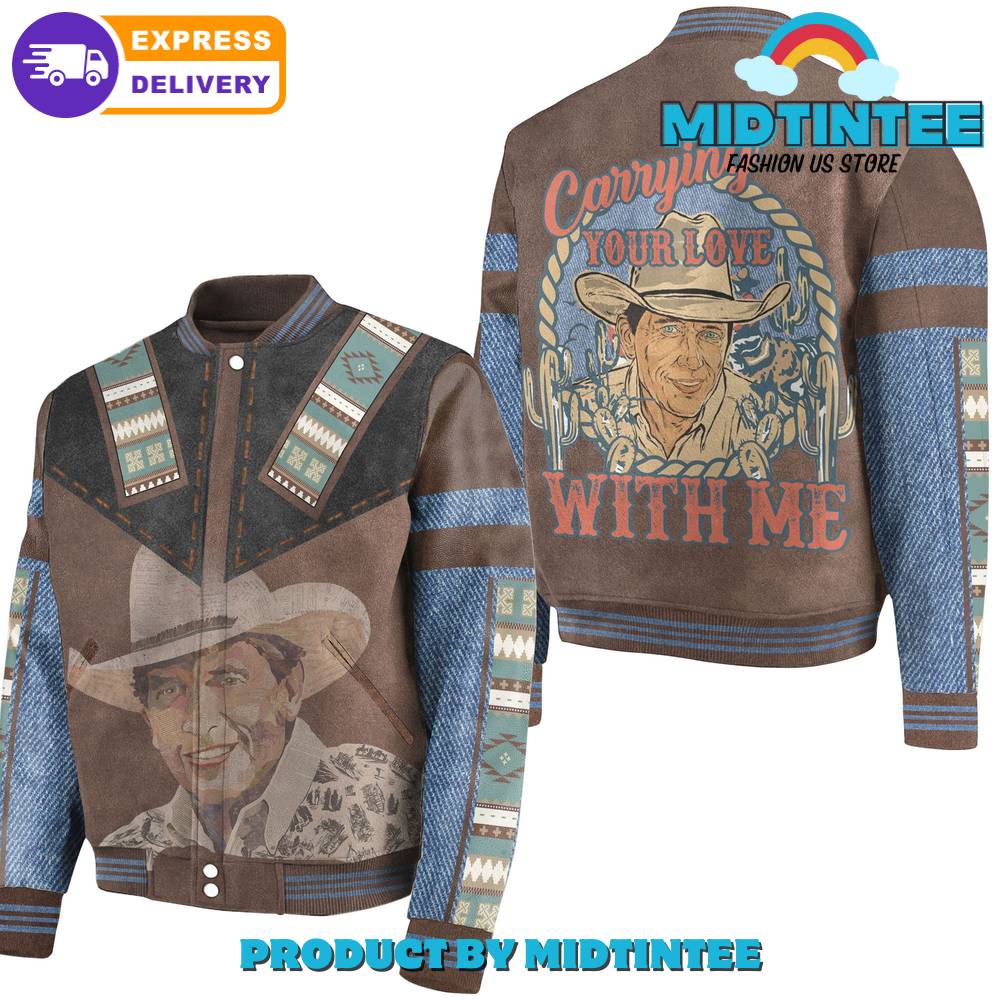 George Strait Carryin Your Love With Me Baseball Jacket