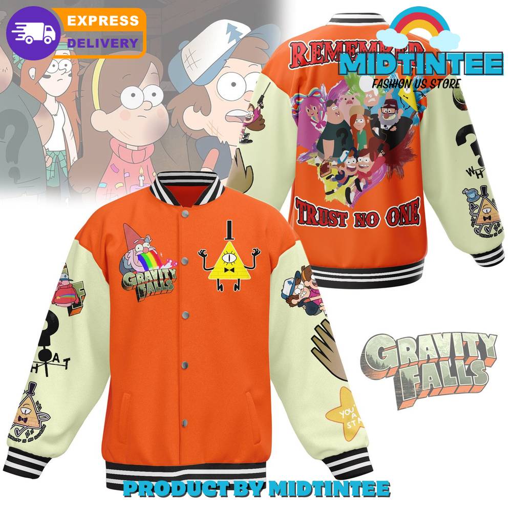 Gravity Falls Remember Trust No One Baseball Jacket