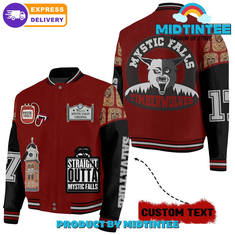 Mystic Falls Timberwolves Customized Baseball Jacket