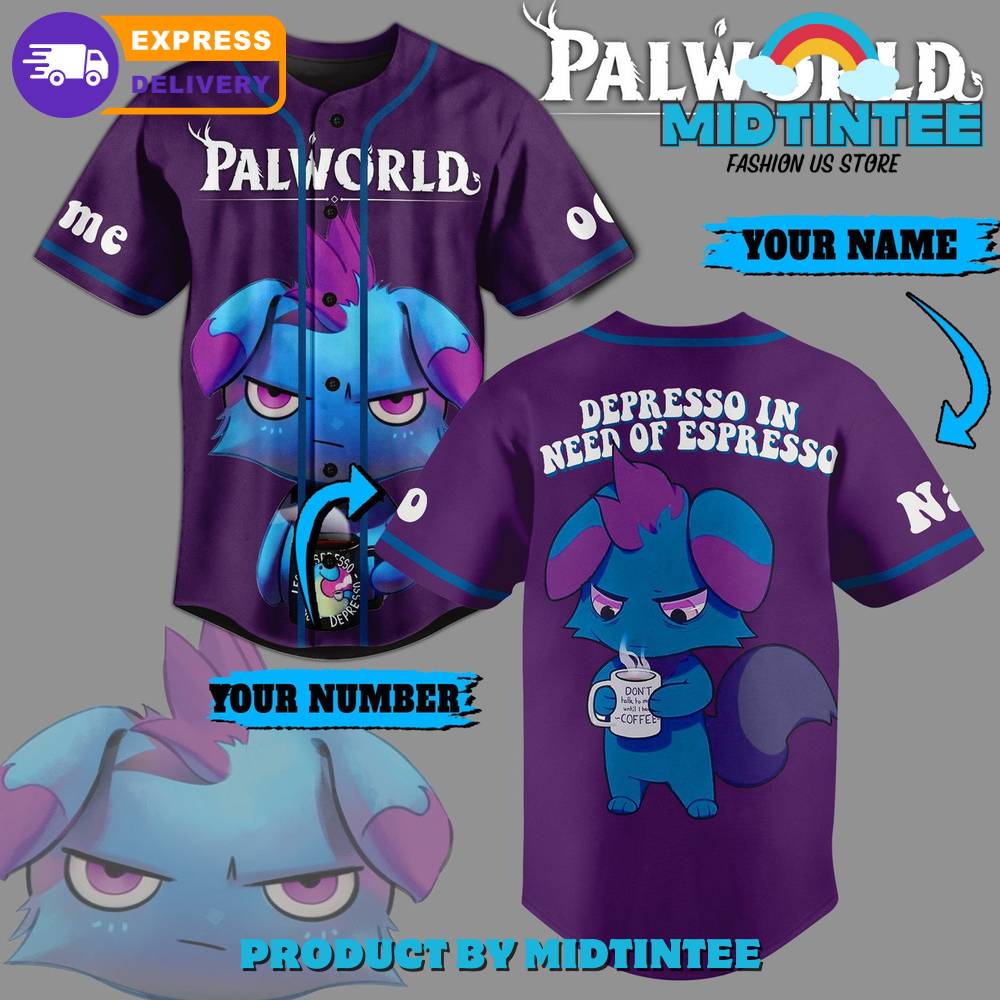 Palworld Depresso In Need Of Espresso Personalized Baseball Jersey