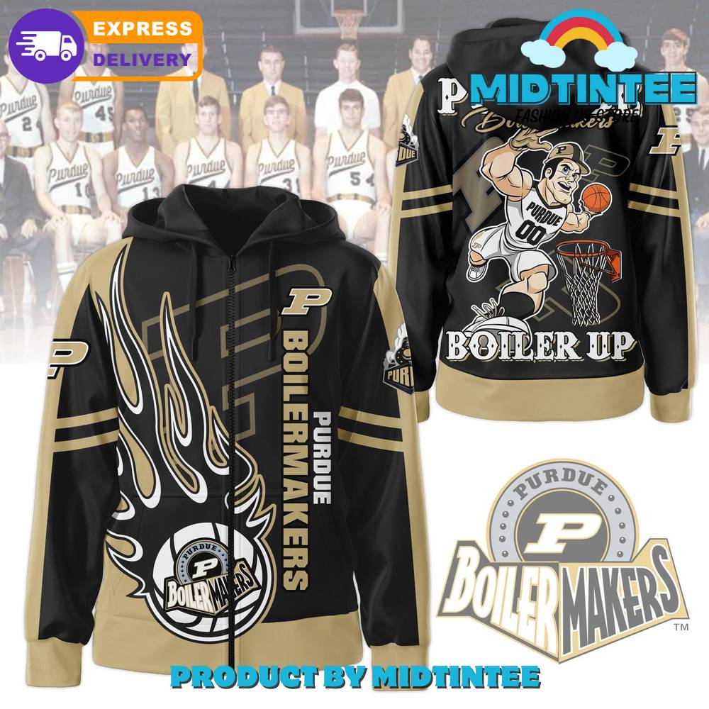 Purdue Boilermakers Basketball Boiler Up Zip Hoodie