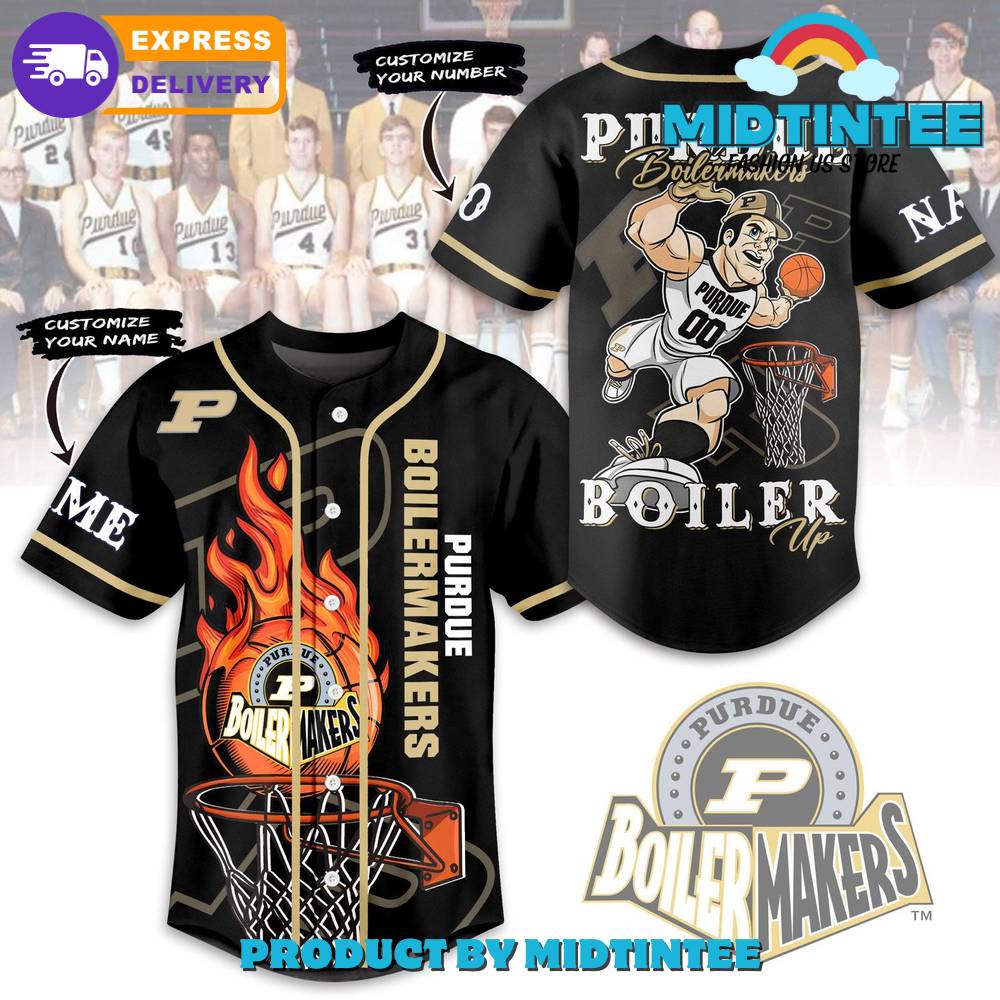 Purdue Boilermakers Up Custom Name Baseball Jersey