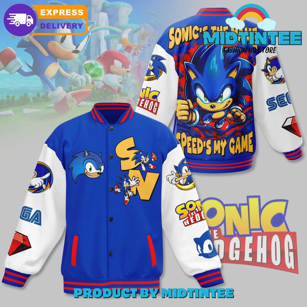 Sonic’s The Name Speed’s My Game Baseball Jacket